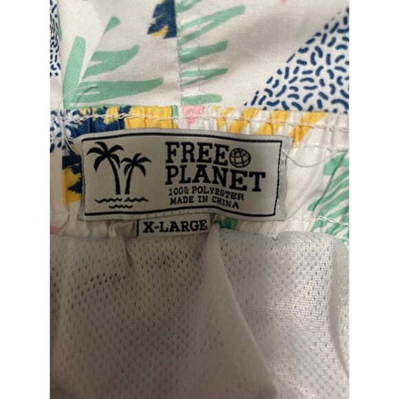 Free Planet Neon Tropical Swim Trunks - Men's Size XL - Picture 2 of 6